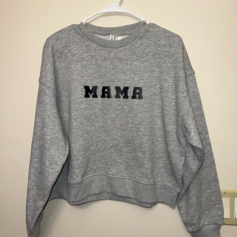 H&M Gray Divided Sweatshirt